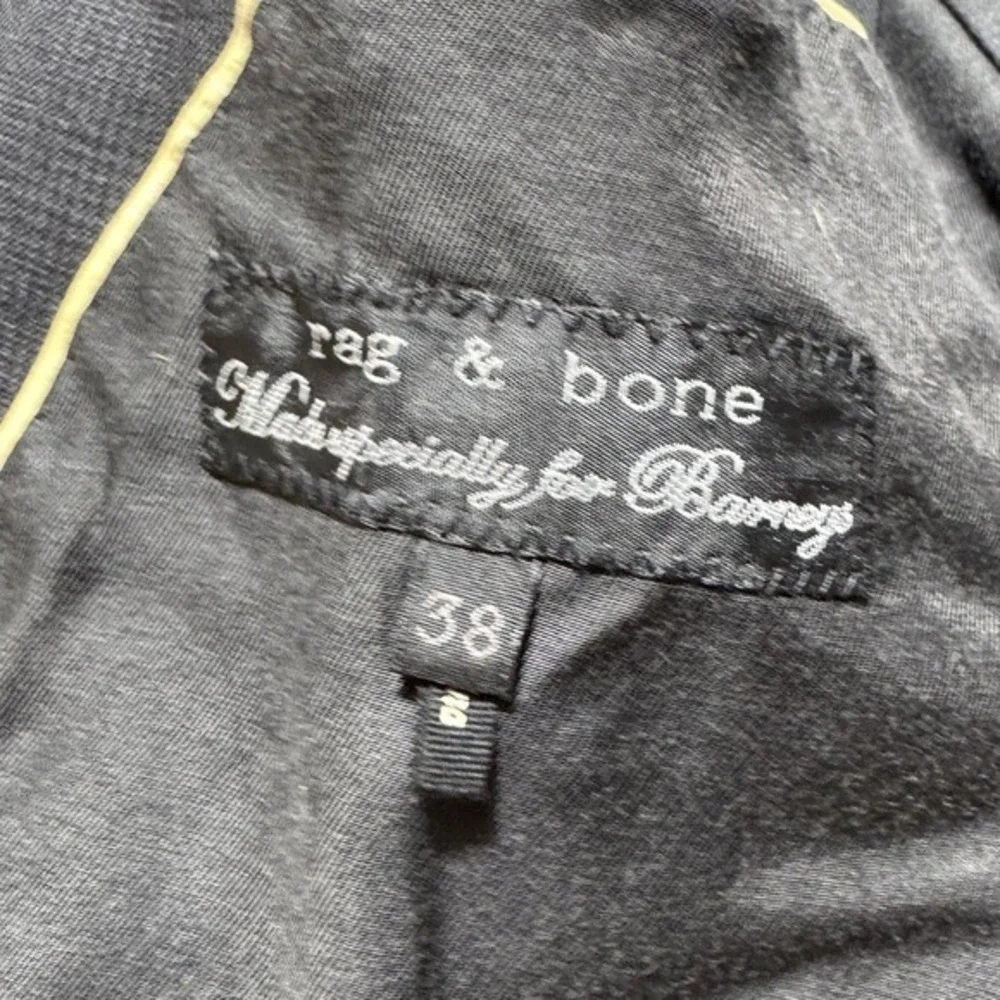 Rag &‎ Bone Blazer Mens 38 Black Two Button Wool Blend For Barneys Jacket Collar